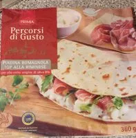 Mängden socker i Piadina romagnola IGP alla riminese