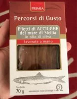 Mängden socker i Filetti di acciughe del mare di sicilia in olio di oliva