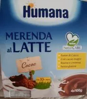 Mängden socker i Merenda al latte con cacao