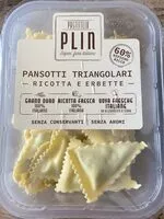 Mängden socker i Pansotti triangolari ricotta e erbette