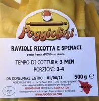 Mängden socker i Ravioli ricotta e spinaci