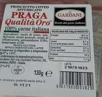 Mängden socker i Prosciutto Praga