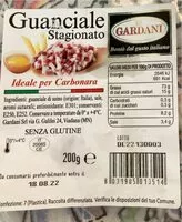 Mängden socker i Guanciale stagionato