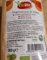 Mängden socker i Impanatura di mais