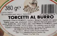 Mängden socker i Torcetti al burro