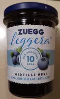 Mängden socker i Mirtilli Neri leggera
