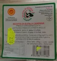 Mängden socker i Ricotta di bufala campana