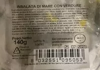 Mängden socker i Insalata di mare con verdure