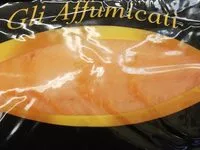 Mängden socker i Salmone affumicato decongelato a fette