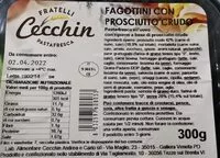 Mängden socker i Fagottini con prosciutto crudo