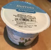 Mängden socker i Burrata