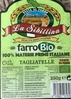 Mängden socker i Tagliatelle - Farro Bio