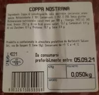 Mängden socker i Coppa Nostrana