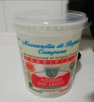 Mängden socker i Mozzarella di bufala campana