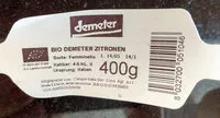 Mängden socker i Bio Demeter Zitronen