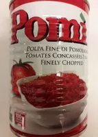 Mängden socker i Tomates concassees fines