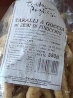 Mängden socker i Taralli a goccia ai semi di finocchio