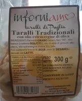 Mängden socker i Taralli tradizionali
