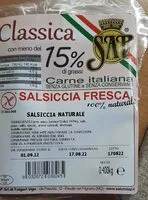 Mängden socker i Salsiccia fresca