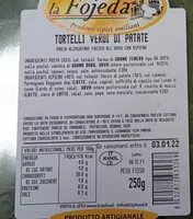 Mängden socker i Tortelli verdi di patate