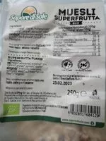 Mängden socker i Muesli superfrutta bio