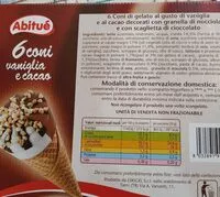 Mängden socker i 6 Coni vaniglia e cacao