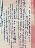 Mängden socker i 6 ghiaccioli ricoperti alla fragola