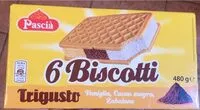 Mängden socker i 6 biscotti trigusto