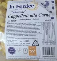 Mängden socker i Cappelletti alla carne