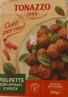Mängden socker i Polpette con spinaci e speck