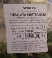 Mängden socker i Insalata misticanza