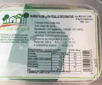 Mängden socker i Burrata