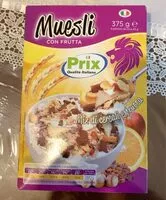 Mängden socker i Muedli con frutta