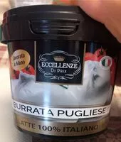 Mängden socker i Burrata pugliese