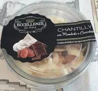 Mängden socker i Chantilly con mandorle e cioccolato