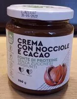 Mängden socker i Crema con nocciole e cacao