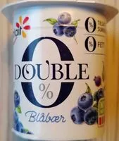 Mängden socker i Double 0% Blåbær Fruktyoghurt 4 x 125 g