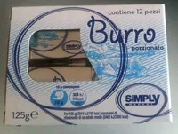 Mängden socker i Burro porzionato