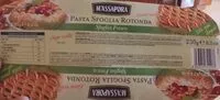 Mängden socker i Pasta sfoglia rotonda