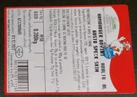 Mängden socker i Hamburger bovino adulto al gusto speck skin