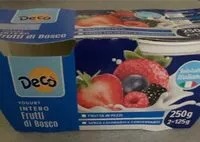 Mängden socker i yogurt intero frutti di bosco