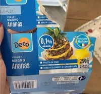 Mängden socker i Yogurt magro ananas