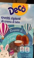 Mängden socker i Ovetti ripieni di crema di latte