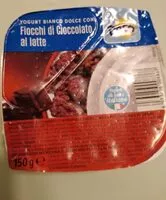 Mängden socker i Yogurt bianco dolce con fiocchi di cioccolato al latte