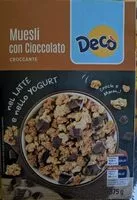 Mängden socker i Muesli con cioccolato