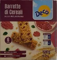 Mängden socker i Barrette di cereali alla melagrana
