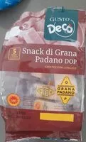 Mängden socker i Snack di grana padano dop