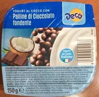 Mängden socker i Yogurt al cocco con palline di cioccolato fondente