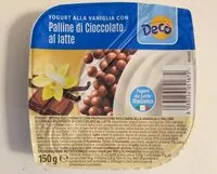 Mängden socker i Yogurt alla vaniglia con palline di cioccolato al latte