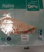 Mängden socker i Piadina senza glutine